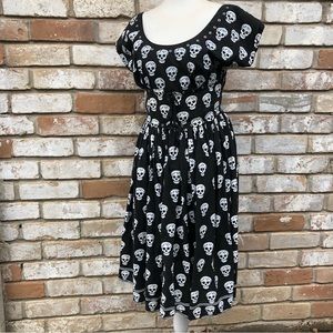 Free For Humanity France Skull Skeleton Dress sz S